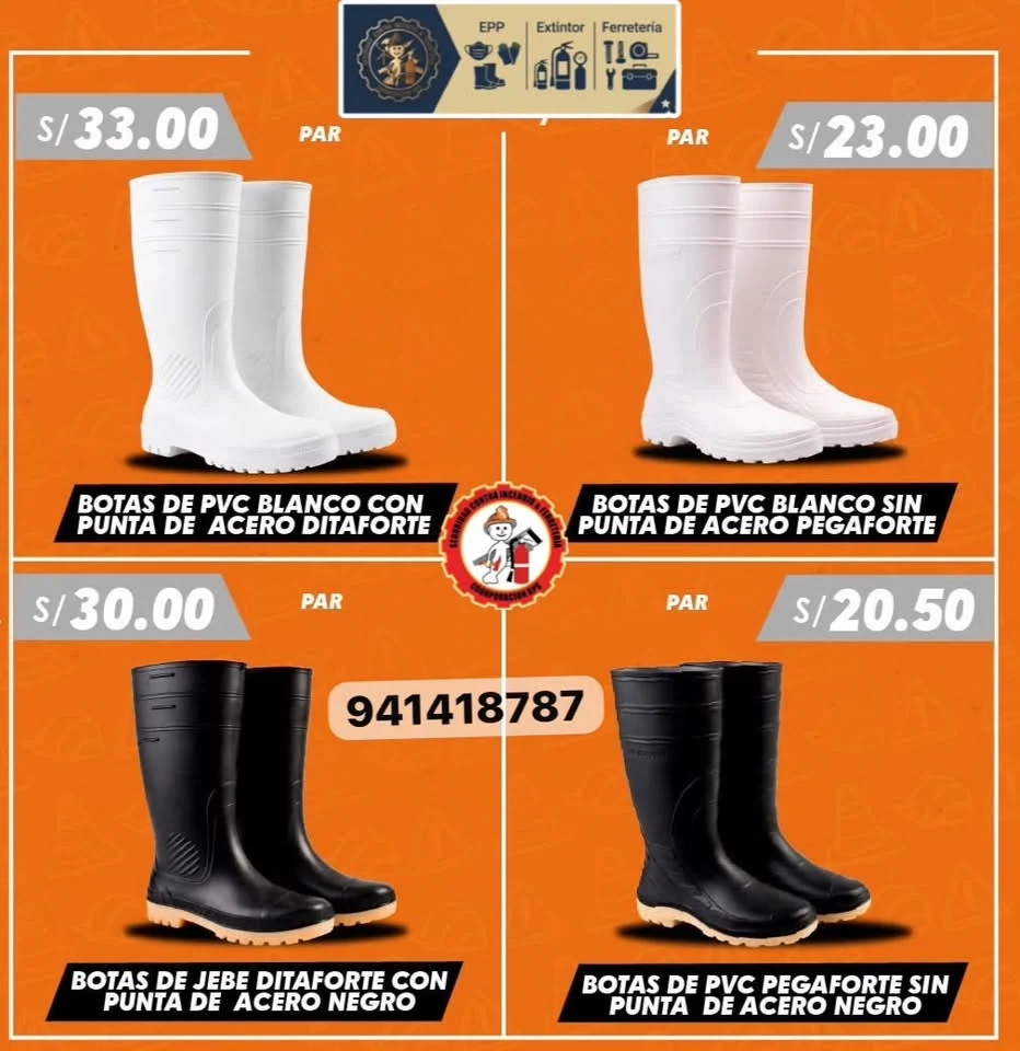 Botas de PVC o jebe