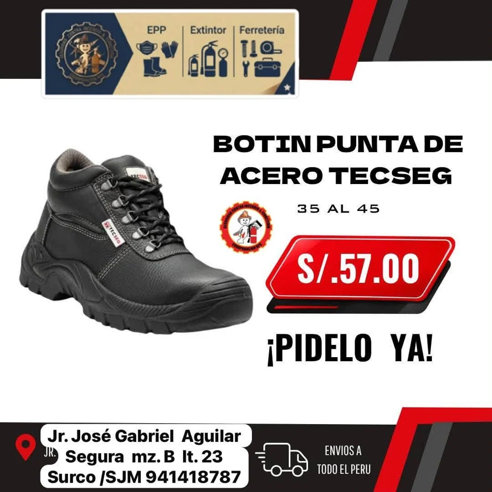 Botín de seguridad con punta de acero