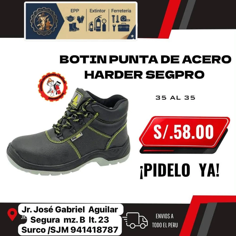 Botín con puntera de acero