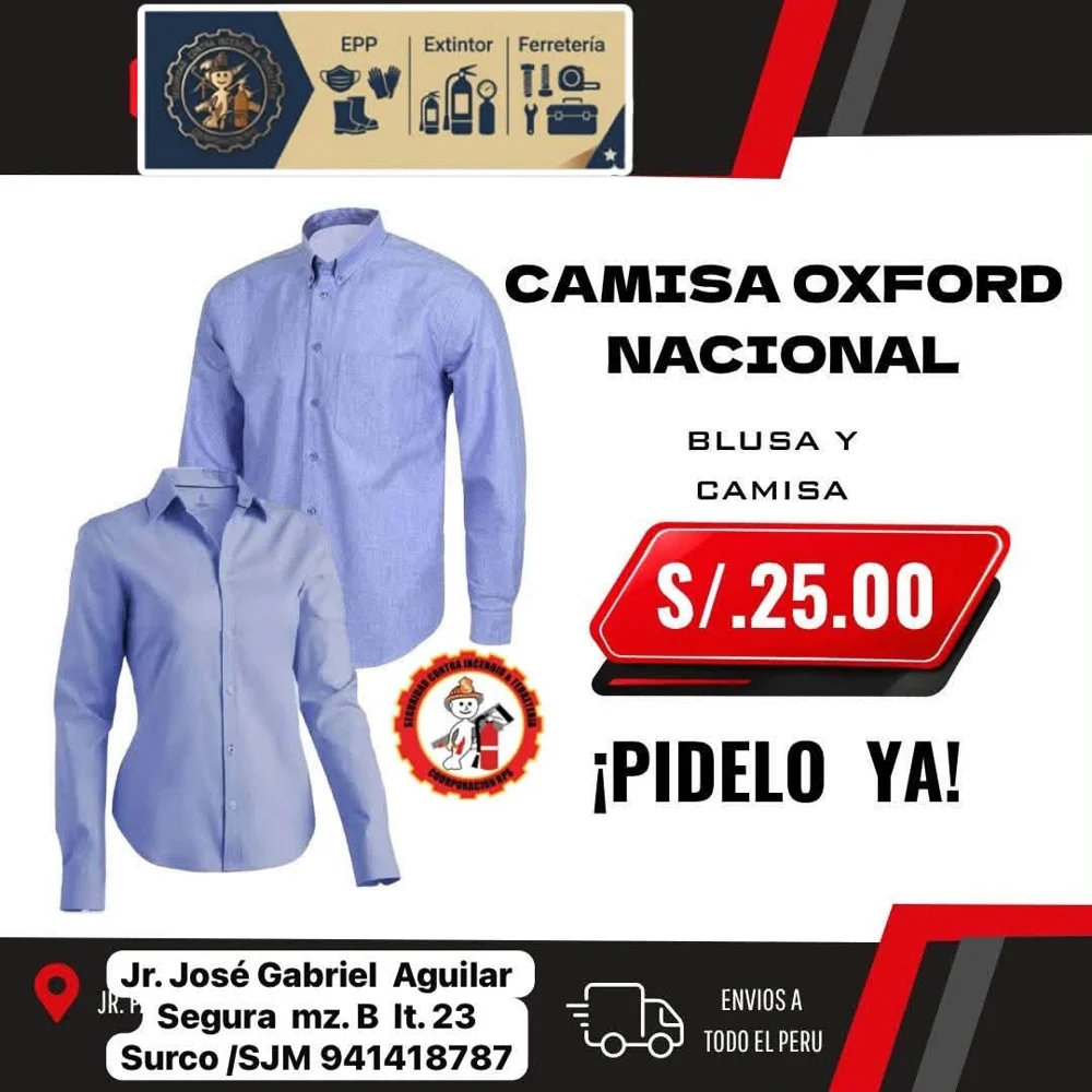 Camisa de trabajo Oxford
