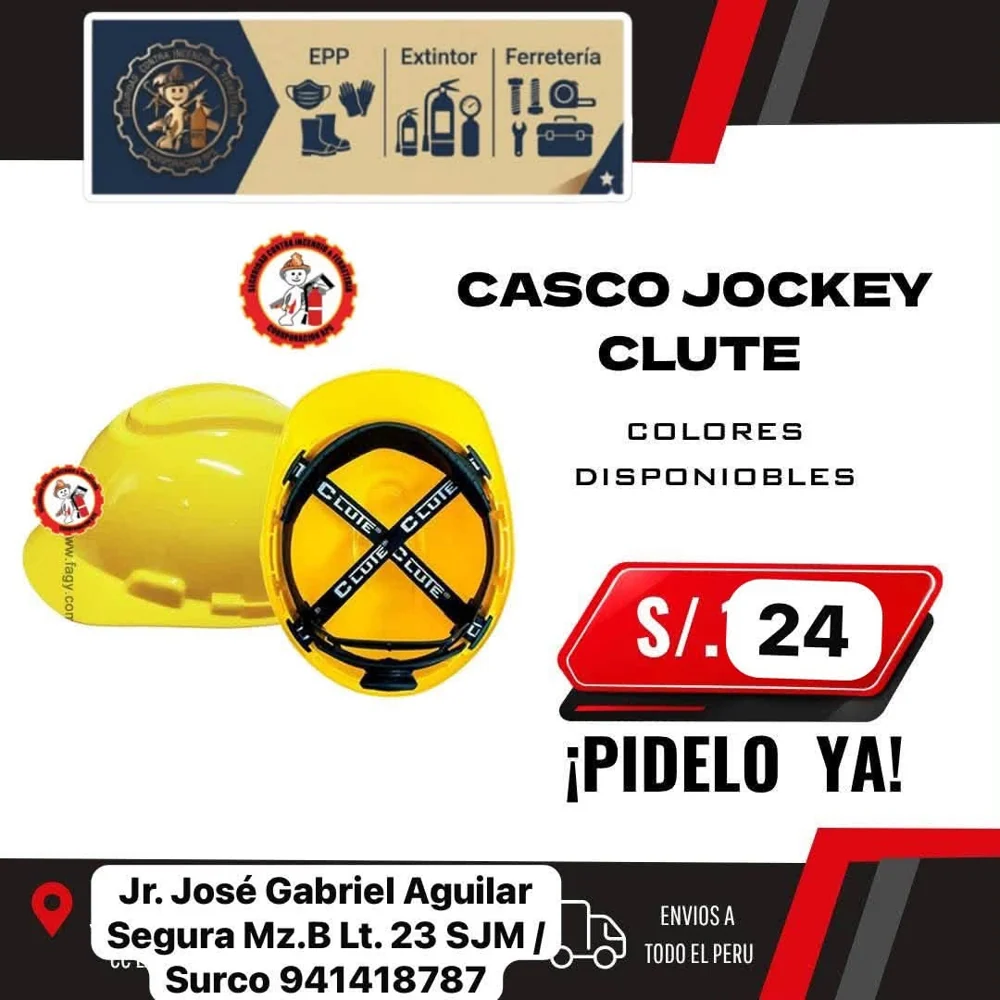 Casco tipo jockey Clute