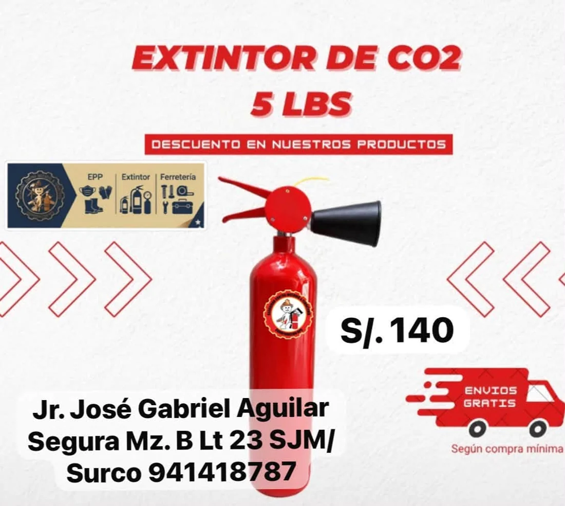Extintor de CO₂ de 25 lb