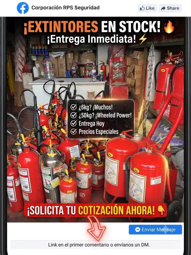 Variedad de extintores