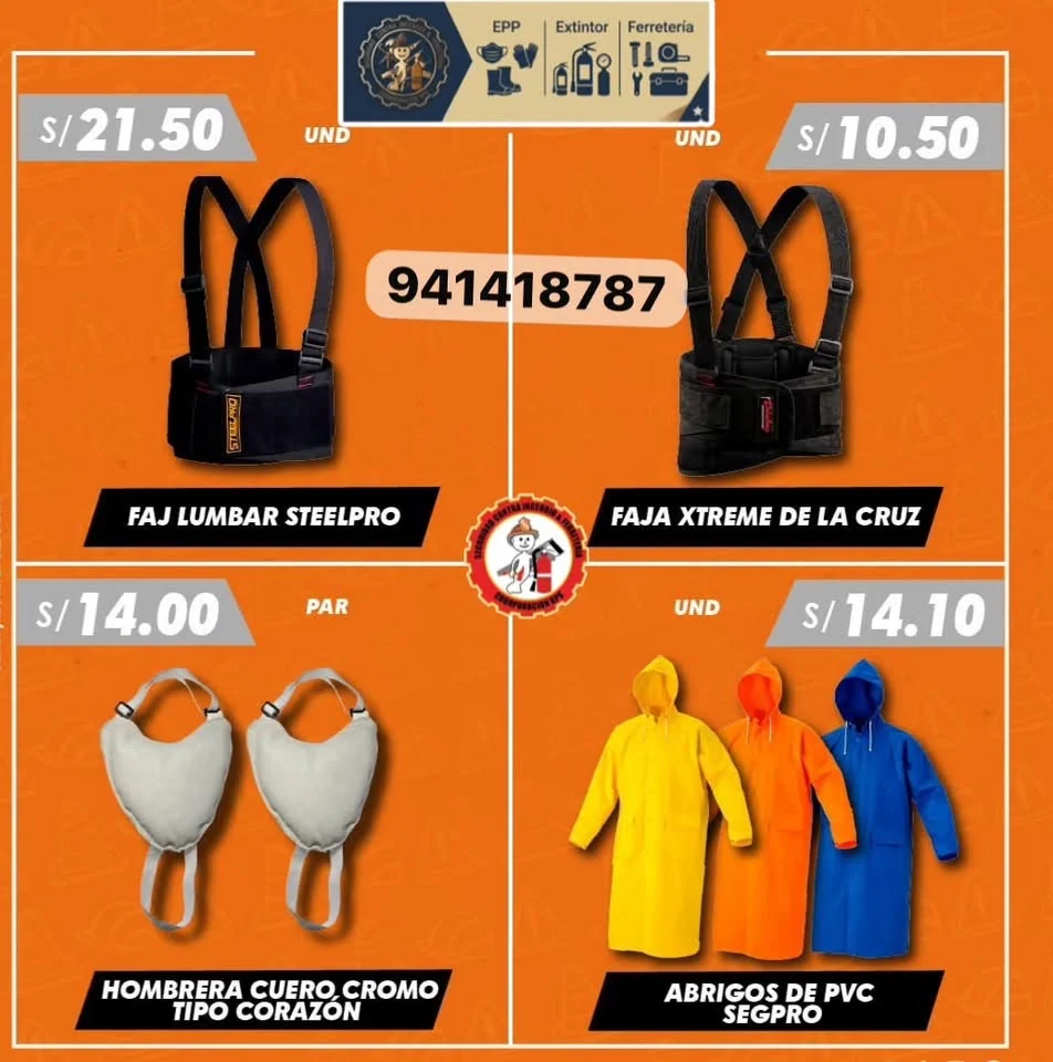 Fajas de trabajo