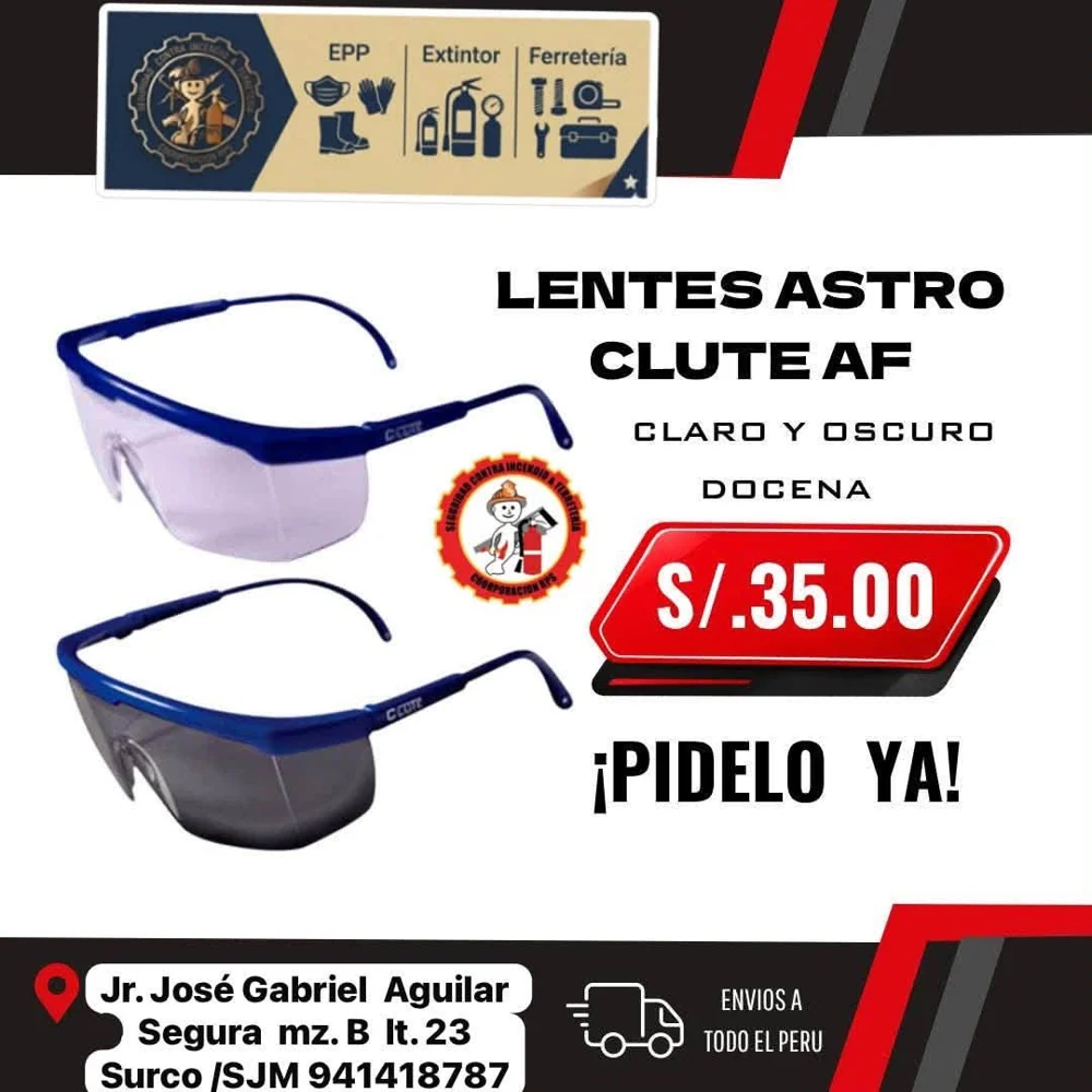 Lentes de seguridad Astro Clute