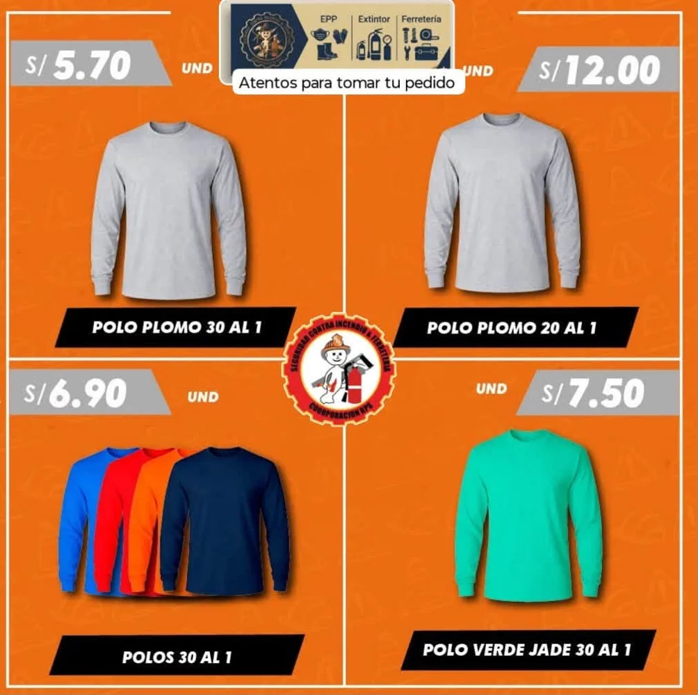 Polo de trabajo color plomo