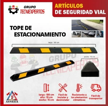 Topes para estacionamiento